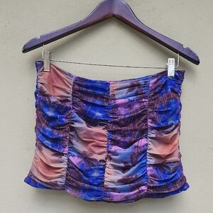 Edikted Pink Tag on Blue Fabric